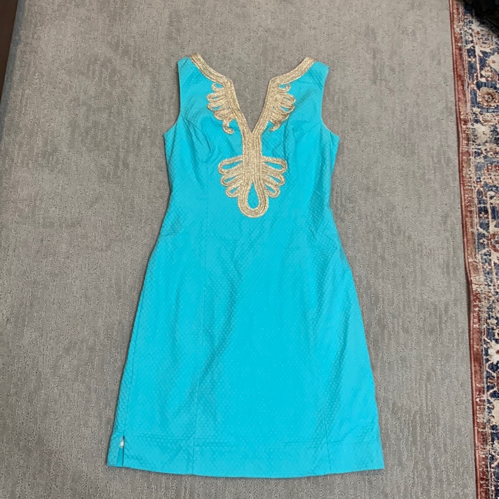 Lilly Pulitzer Shift Dress Size 0 — Pretty turquoise!